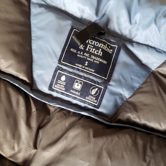 NEW ABERCROMBIE down puffer coat S water resistant - Picture 2 of 6